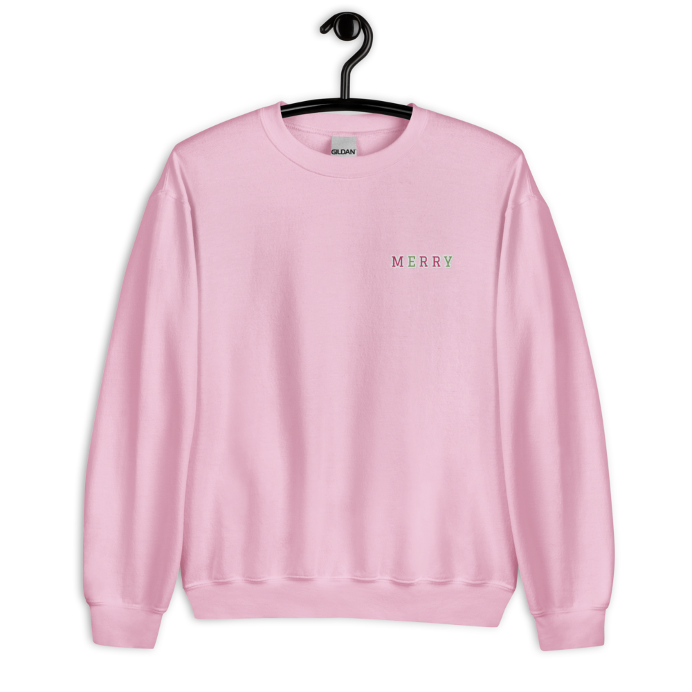merry embroidered sweatshirt