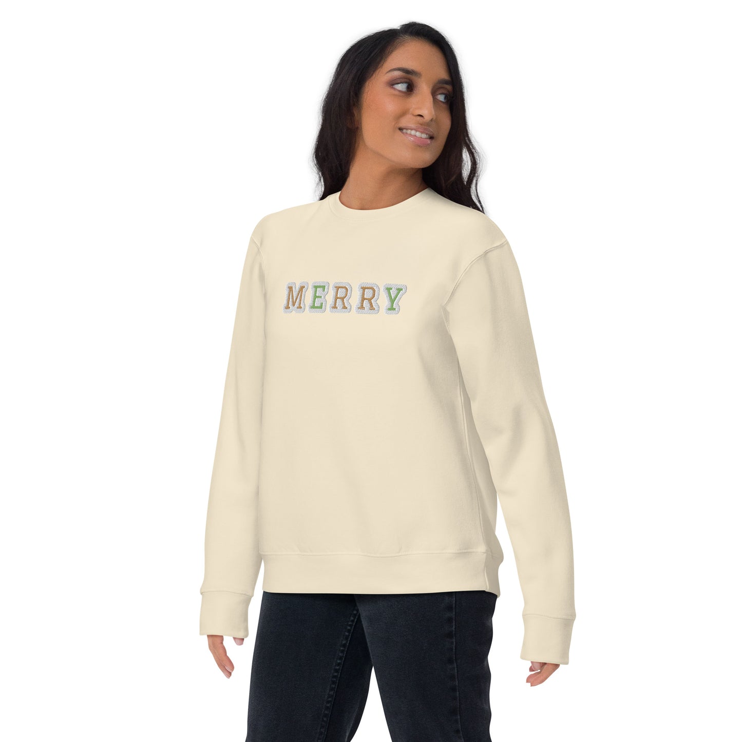 merry embroidered sweatshirt